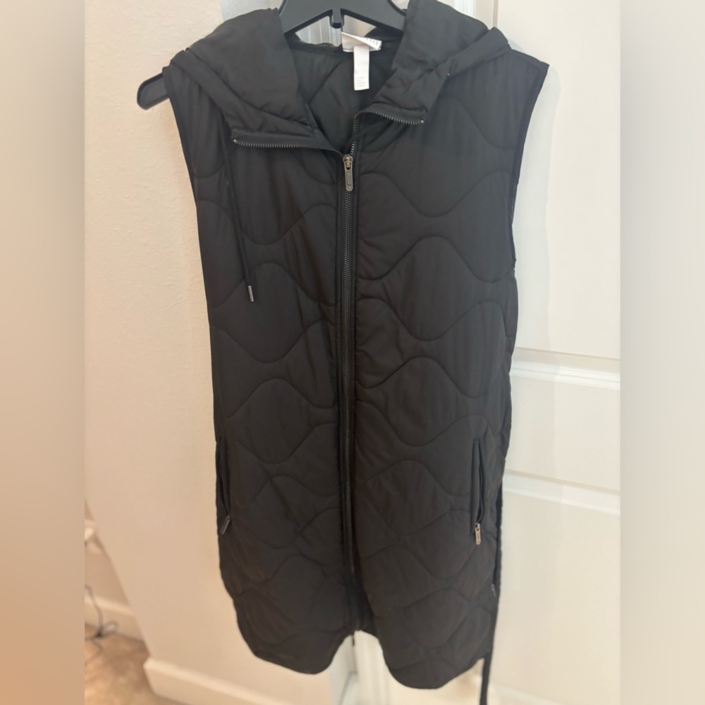 Zella Hooded Belted Puffer Vest